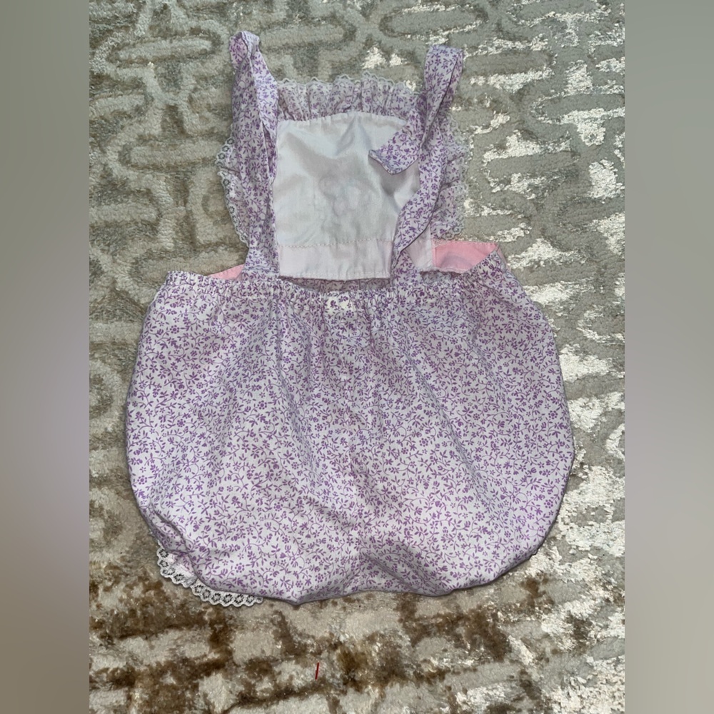 Vintage catton candy Floral Diaper Cover with butterfly - Picture 3 of 4